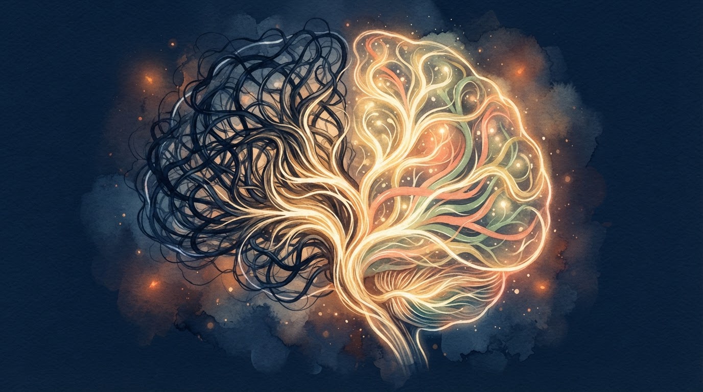 رسم بياني توضيحي يمثل تدفق المراحل الثمانية للعلاج برقة ووضوح