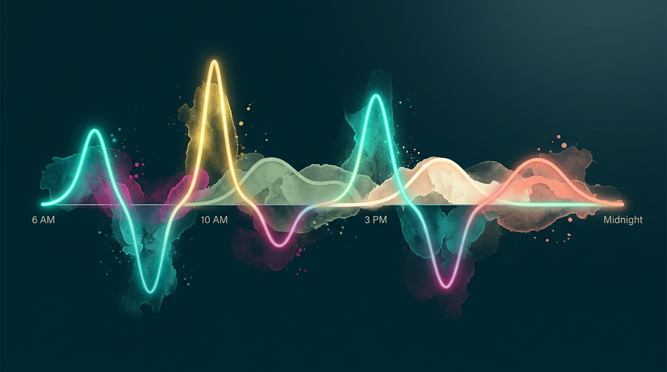 An abstract data visualization of focus patterns