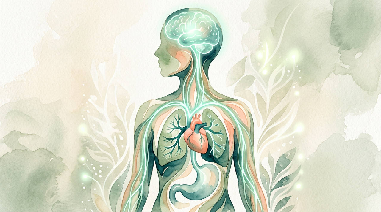 A serene illustration of the vagus nerve